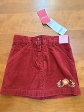 Gymboree Girls 3T Maroon Corduroy Embroidered Floral Skort Adjustable Waist NWT picture