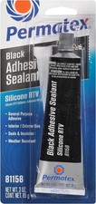 Permatex 81158 Black Silicone Adhesive Sealant, 3 oz. Tube, Pack of 1 picture