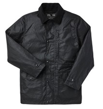 Filson Cover Cloth Mile Marker Coat Black Waxed Cotton Rain Jacket XXL 2XL NWT picture