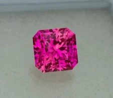 Natural 10.12 Ct+ Rare Ceylon Pink Sapphire Asscher Cut Certified Loose Gemstone picture