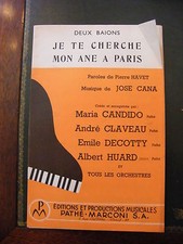 Partition Je Te Cherche Mon Âne À Paris Candido Claveau Decotty Huard picture