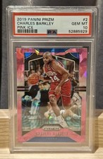 Panini 2019 Prizm Charles Barkley Pink Ice #2 PSA 10 Graded Card picture