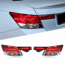 4PCS Red Tail Lights LED Fit 2008-2012 2013 Honda Accord Sedan DRL Rear-Lamps picture