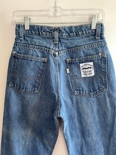  Levi's Vtg 70s White Tag Jeans Womens 11 Straight Medium Wash High Rise picture