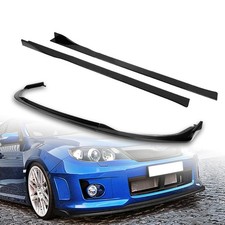 9-Pc Front Lip Side Skirt Diffuser 2011-2014 Subaru Impreza WRX STI ABS Carbon picture