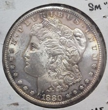 1880 S Morgan Silver Dollar - MS++ - Uncirculated Plus Plus - Small S - LOHE picture