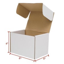 White Corrugated Shipping Mailer Packing Box Boxes 6x4x2 6x4x3 6x4x4 picture