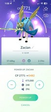 ✨Pokemon Tra-de Go✨Level 50 Shiny Crowned Zacian✨3 Moves picture