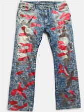 Robin’s Jean Bloody Camo Long Flap Straight Jeans Made in USA Men’s 40 picture