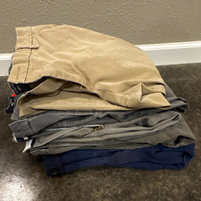Dockers Workday Men’s Classic Fit Cotton Pants Lot Size 34/32 Set of 5 picture
