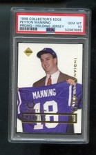 1998 Collector's Edge Peyton Manning Promo Graded ROOKIE Card PSA 10 Collectors picture