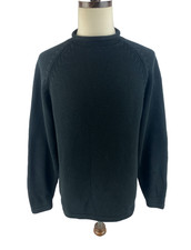 Vtg J. Crew Roll Neck Sweater Men M Oarsman Fisherman Wool Knit Pullover Heavy picture