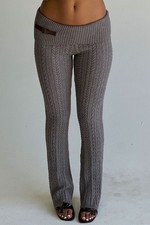 Frankies Bikinis Fleur Cable Cloud Knit Pants Womens Medium picture