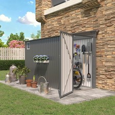 4x9FT Metal Lean To Shed with Window & Lockable Door Outdoor Storage Shed picture