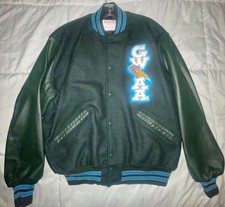 Vintage Tulane Green Wave Varsity Jacket Delong Size XL Mint Condition Look picture