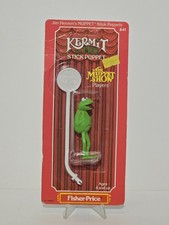 Fisher Price Kermit the Frog Stick Puppet Muppet Show Players Vtg 1979 Packaged picture