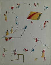 Jan Voss Lithograph 1971 Signed, New Figuration Abstract Art Abstraction picture
