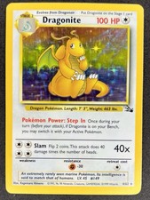 Dragonite 4/62 Fossil Holo Rare Unlimited English 1999 Stage 2 WOTC MP picture