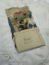 Vintage 1910s Mechanical Valentine Card 3D Pop Up Sailor Boy Hot Air Balloon picture