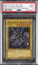 2002 YU-GI-OH LOB-LEGEND OF BLUE EYES WHITE DRAGON RED-EYES B. DRAGON PSA 9 picture
