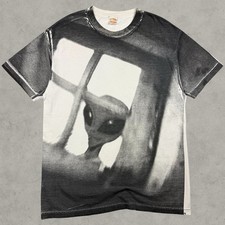Vintage 90s Alien Workshop Visitor AOP Graphic Skate Skateboard T Shirt Large picture