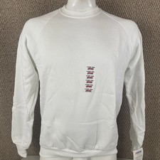 Vintage Jerzees Sweatshirt Mens XL White 90s Made In USA Deadstock NWT C3 picture