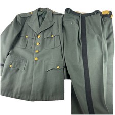 1960s Vietnam War US Army Officer's SERGE Dress Uniform Coat 40S & Pants 34x30 picture