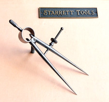 STARRETT No.277  Spring-Type Dividers with Round Legs; 4.0” Size & Capacity. USA picture