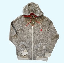 Nike Jordan Elephant Cement AOP Print Zip Up Hoodie Mens XL NWT Vintage Y2K vtg picture