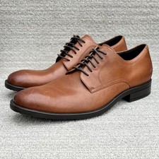 COLE HAAN Newmark Grand Plain Toe Oxford Brown Leather Men's Size 11 US NEW picture
