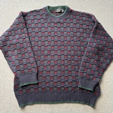 Vintage Trader Bay Sweater Mens XL Cotton Chunky Knit Crewneck Grandpa USA 90s picture