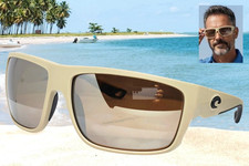 COSTA DEL MAR sand/copper silver mirror FLY LINE polarized 580G sunglasses NEW picture