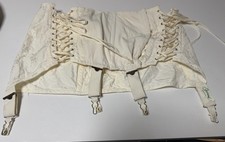 Antique/VTG Gossard 529 Corset w/Hooks and Lace-Up Closure, Boned, Garters, 30” picture