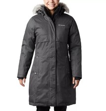 Columbia Apres Arson II Long Down Hooded Jacket in Black $300, Sz S picture