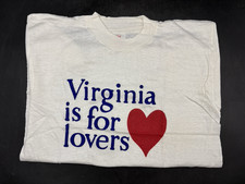 Vintage Retro 1970s Virginia Is For Lovers Dead Stock T Shirt Hanco Kids 14-16 picture