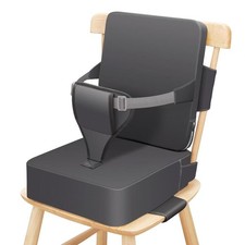 Portable Toddler Booster Seat for Eating & Kitchen Chair, Dark Grey,Waterproof picture