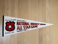 1978 NHL All Star Game Wales Campbell Buffalo NY Rare Vintage Authentic Pennant picture