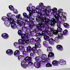 10x8mm Oval Cabochon Natural Amethyst February Birthstone Purple Amethyst 10pcs picture