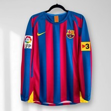 Ronaldinho FC Barcelona Jersey 2005/2006 Home Long Sleeve Retro Soccer Jersey picture