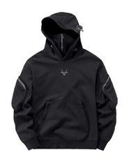 Niepce Unisex X-2 Pullover Black Techwear Hoodie Urban Streetwear Sweatshirt picture