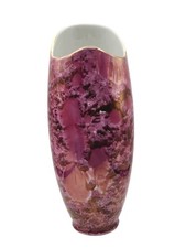Vintage Hollóháza Hungary 508 Luster Vase László Jurcsák Purple Gold 8.5