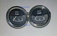 Smiths replica Electrical Gauge Kit chrome bezel 52 mm Temp Fuel Gauge BC picture