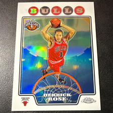 2008-09 Topps Chrome Derrick Rose #181 Refractor Rookie Chicago Bulls picture