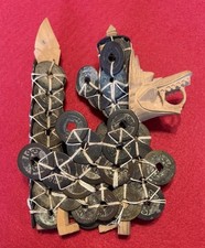 Early 20Th C., Balinese Antique Oriental Coin Dragon w. Carved Wood Elements picture