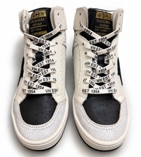 Vintage Havana Womens High Top Sneakers Size 7.5 White Black Gold Star Shoes picture