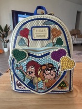 Loungefly Disney Pixar Up My Adventure Book Mini Backpack Blue White Multicolor picture