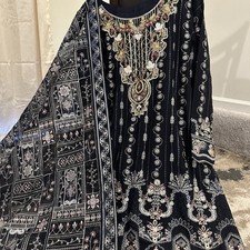 Pakistani Shalwar Kameez   Chiffon Embroidered Bust 4 8 With Fancy Long Duppatta picture