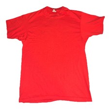 Vintage Hanes Fifty Fifty Red Blank Shirt Single Stitch Made in USA LARGE L picture