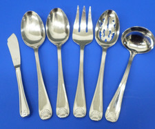 6 - Gorham GORHAM SHELL Glossy Stainless Flatware HOSTESS SERVING PIECES picture