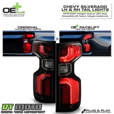Halogen Upgrade LED Tail Lights For 2019-2023 Chevy Silverado 1500 Incandescent picture